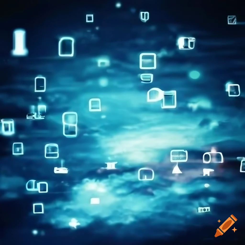 close-up photo of social media network above clouds