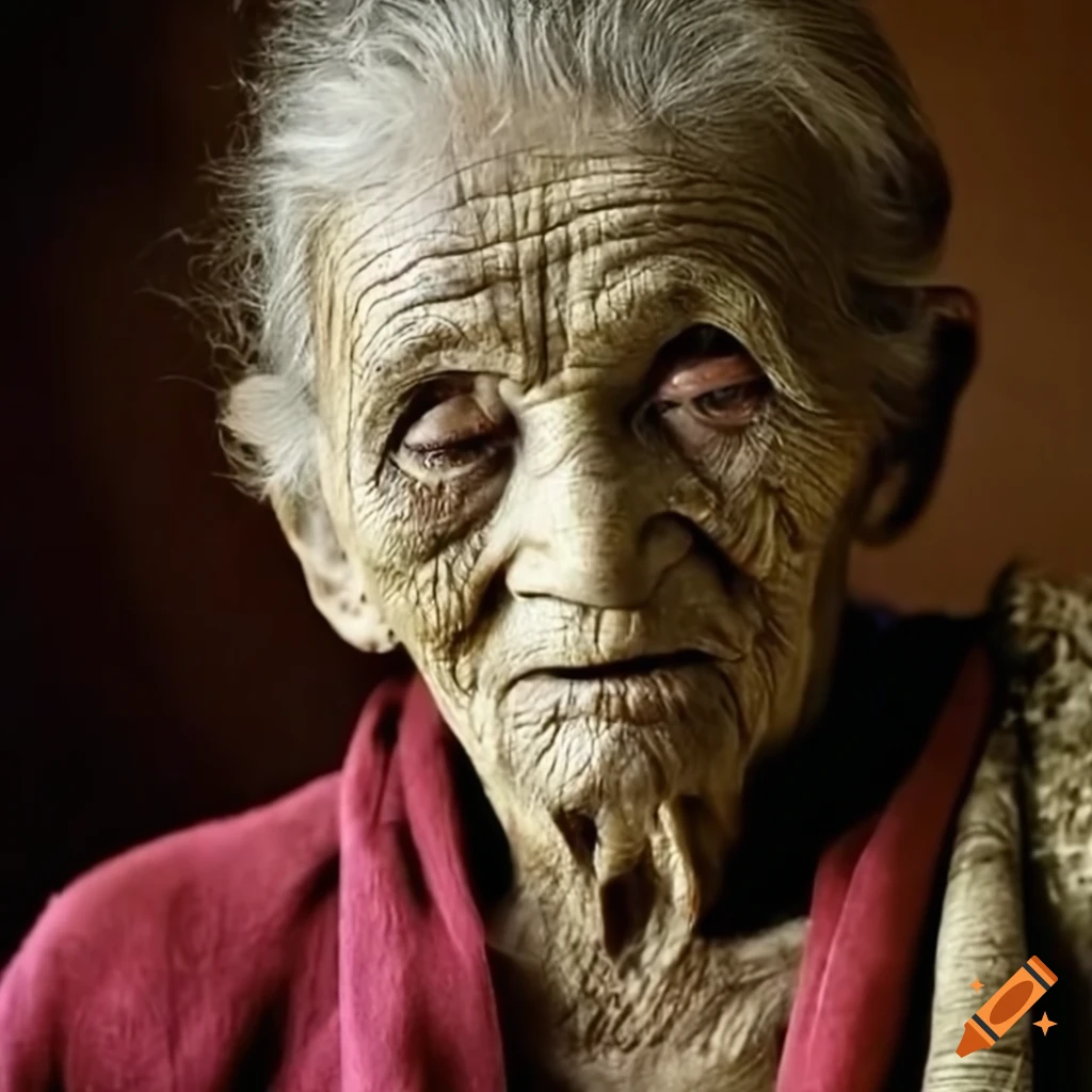 Photograph Of An Extraordinary 200 year old Woman On Craiyon