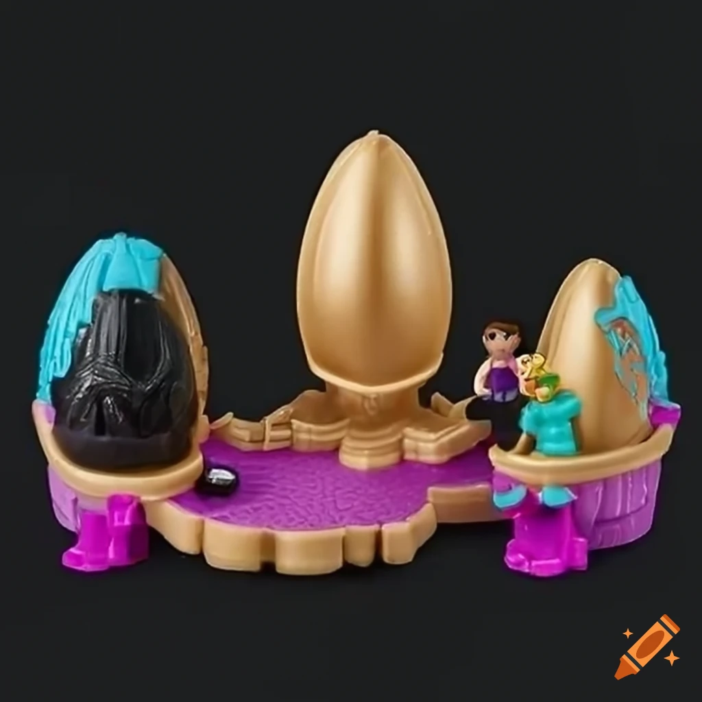 Xenomorph egg polly pocket playset toy on Craiyon