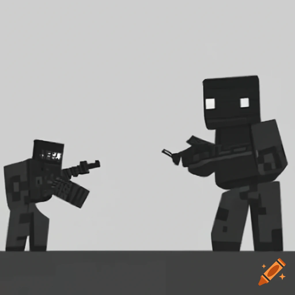 Minecraft paintball scene