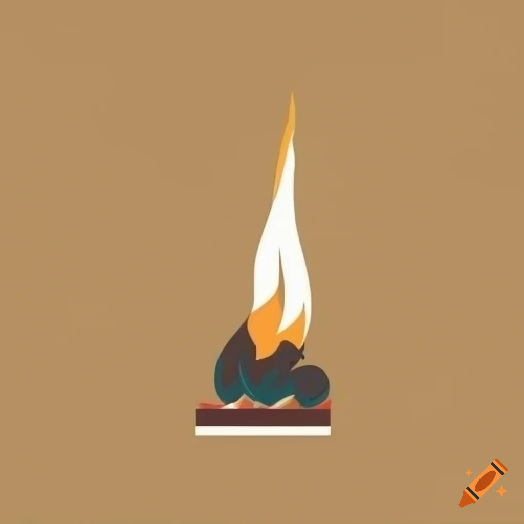 burning match logo design