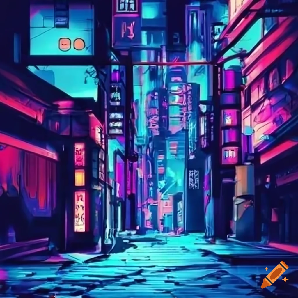 Cyberpunk cityscape of neo tokyo on Craiyon