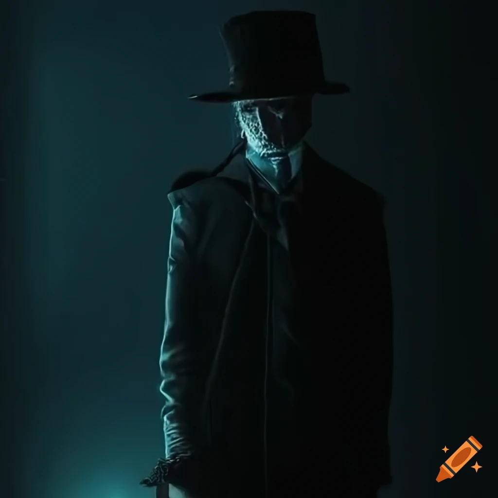 Ghost wearing a trench coat looking menacingly