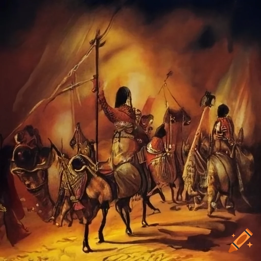painting of the Battle of Guatavita