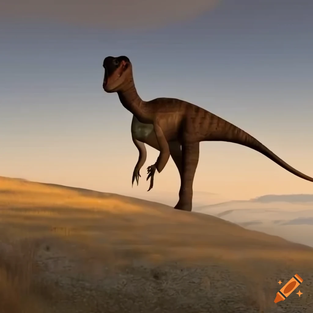 illustration of two Hadrosaurus dinosaurs in British Columbia landscape