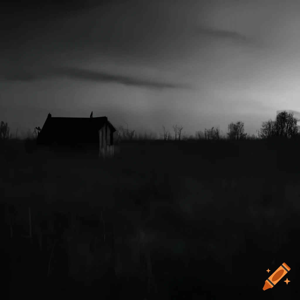 image of a spooky abandoned farm