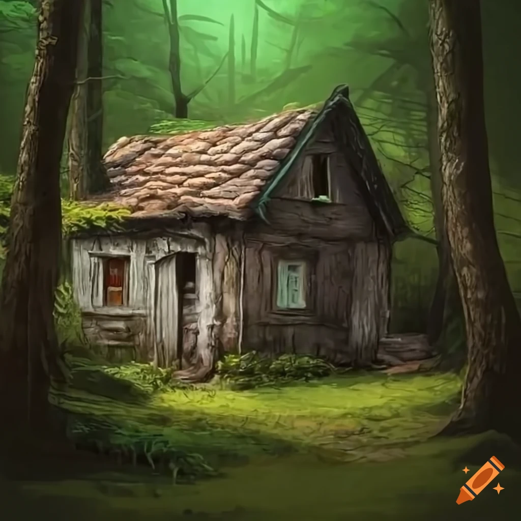Image Of A Humble Cottage Surrounded By A Serene Forest On Craiyon