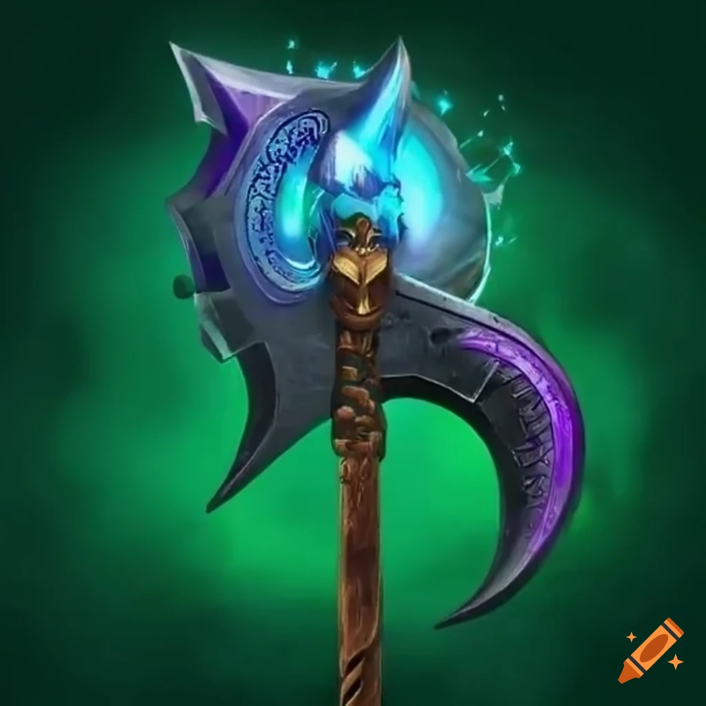 Enchanting jade combat axe