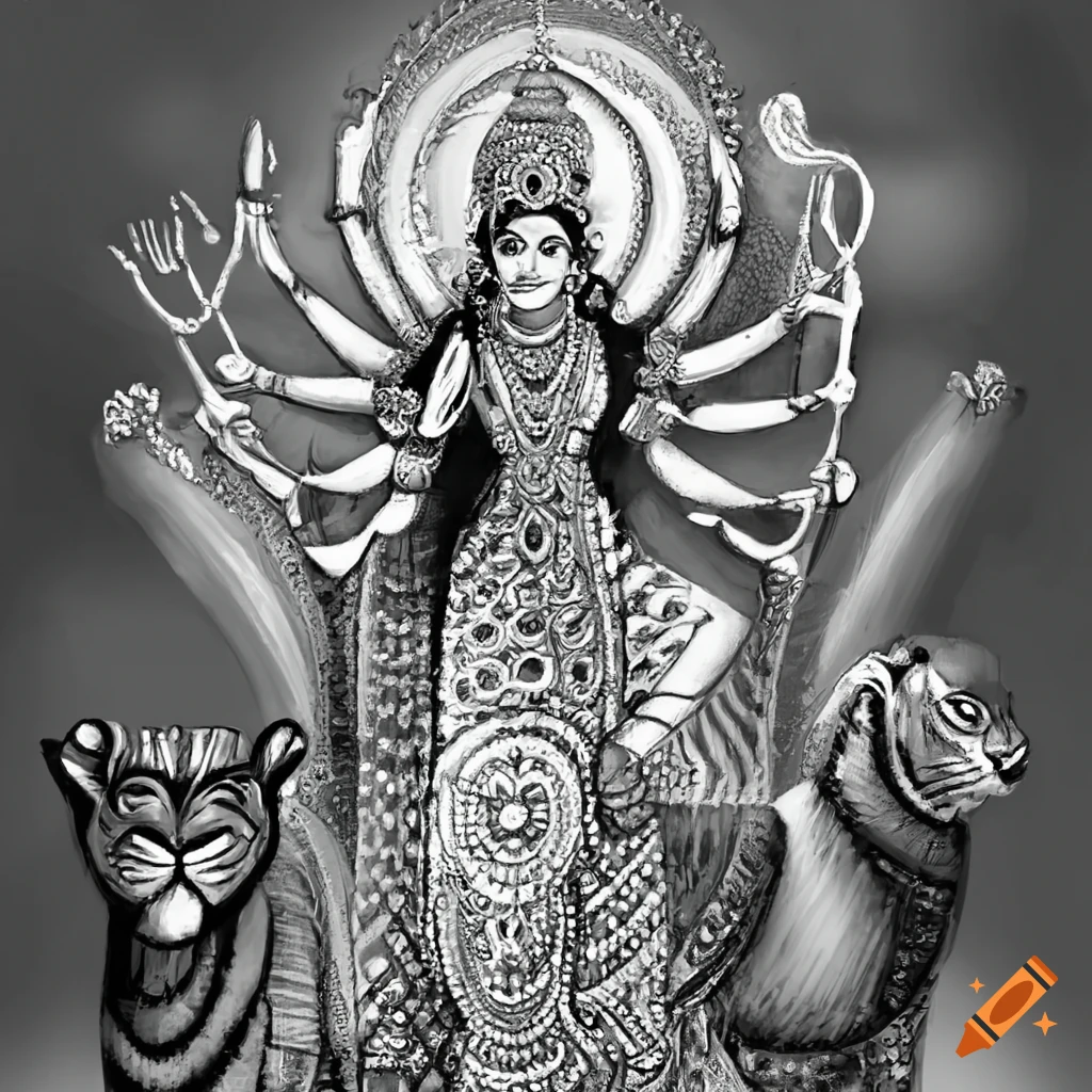 Maa Durga Painting by Ajay Anand | Saatchi Art-saigonsouth.com.vn