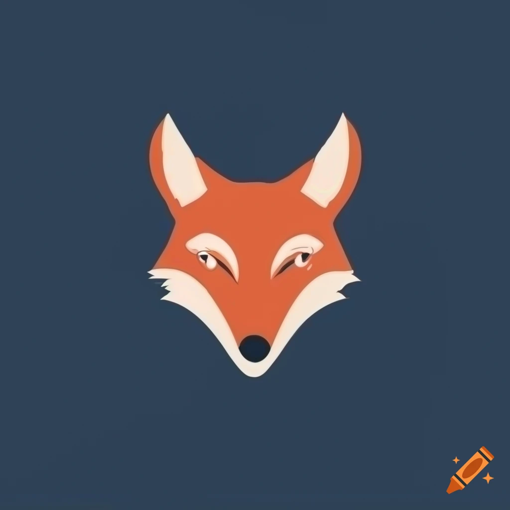 dark blue logo of a fox head