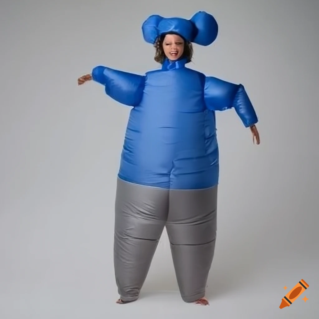 Inflatable mouse costume on Craiyon