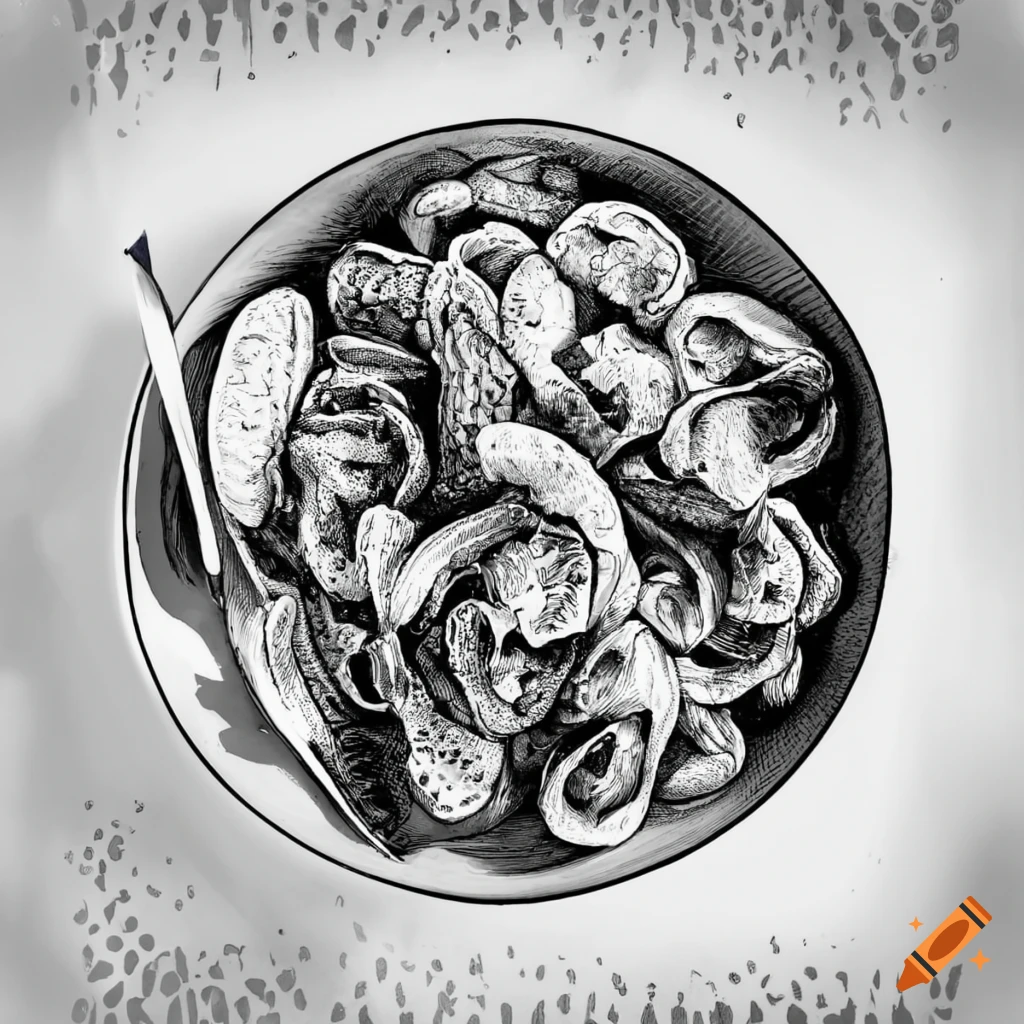 delicious veg salad on a plate illustration