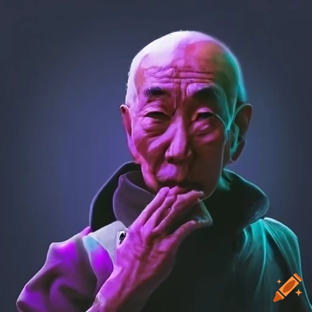 cyberpunk image of a legendary hacker in a futuristic city