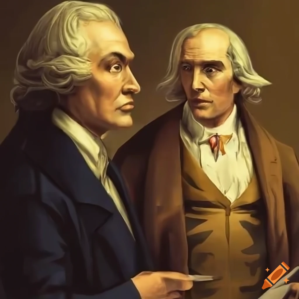 Adam smith having a conversation with people