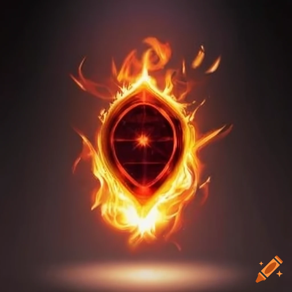 illustration of a magical shield deflecting fire