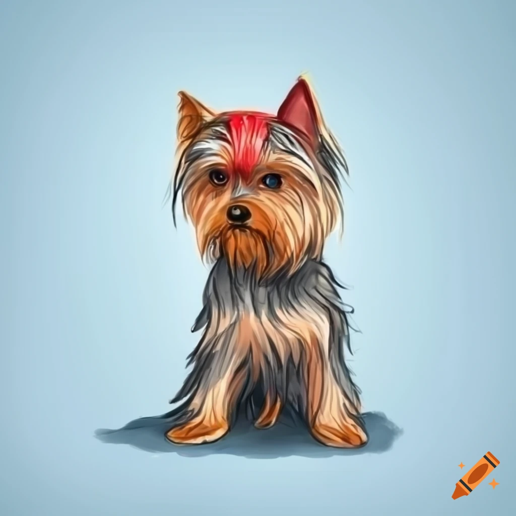 Drawing of a yorkie on Craiyon