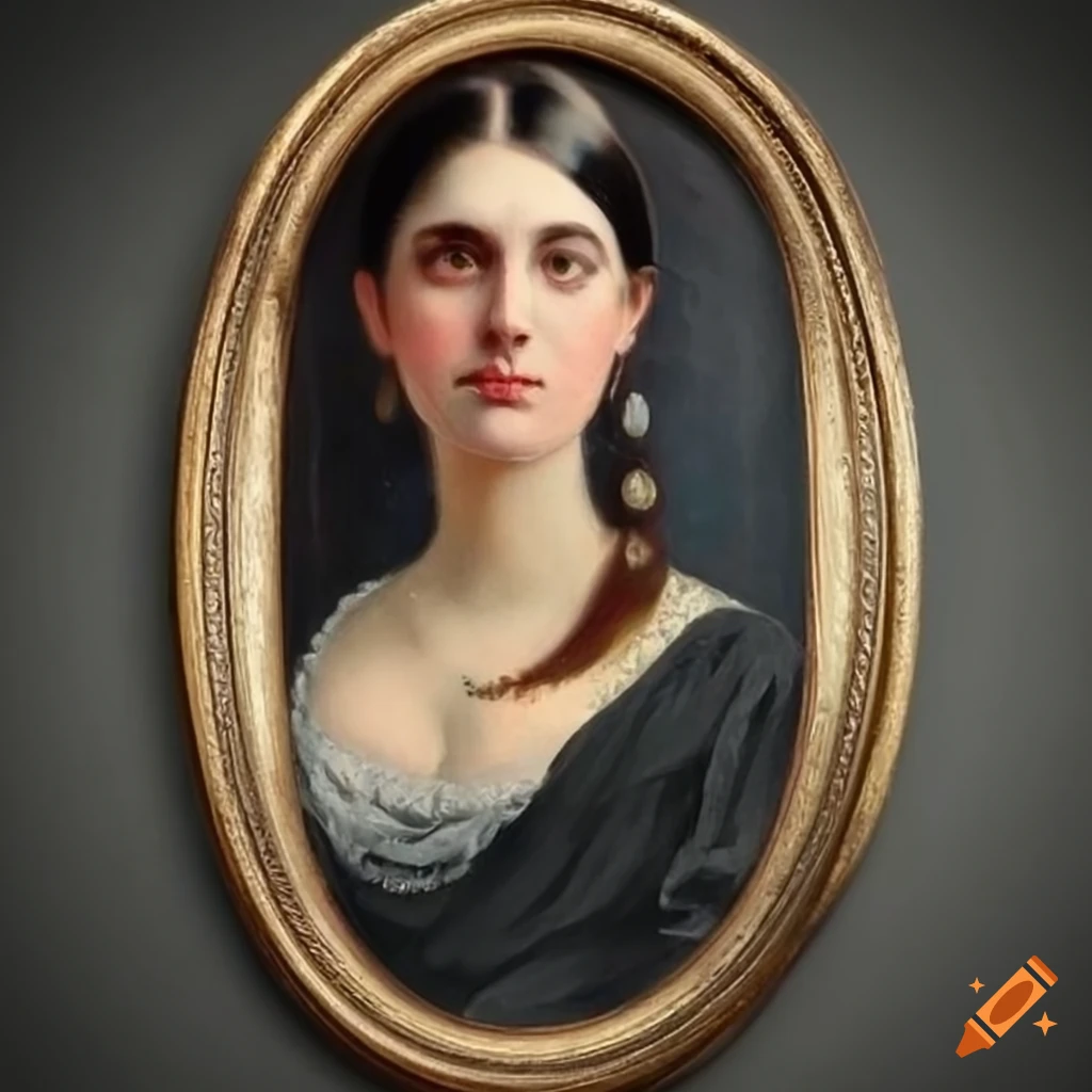 haunted house portrait of a brunette woman