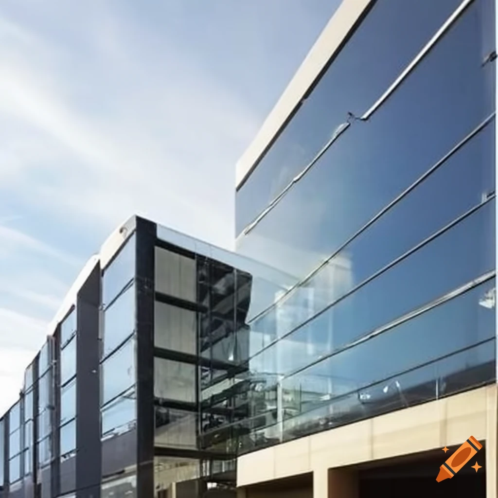 glass-fronted commercial building