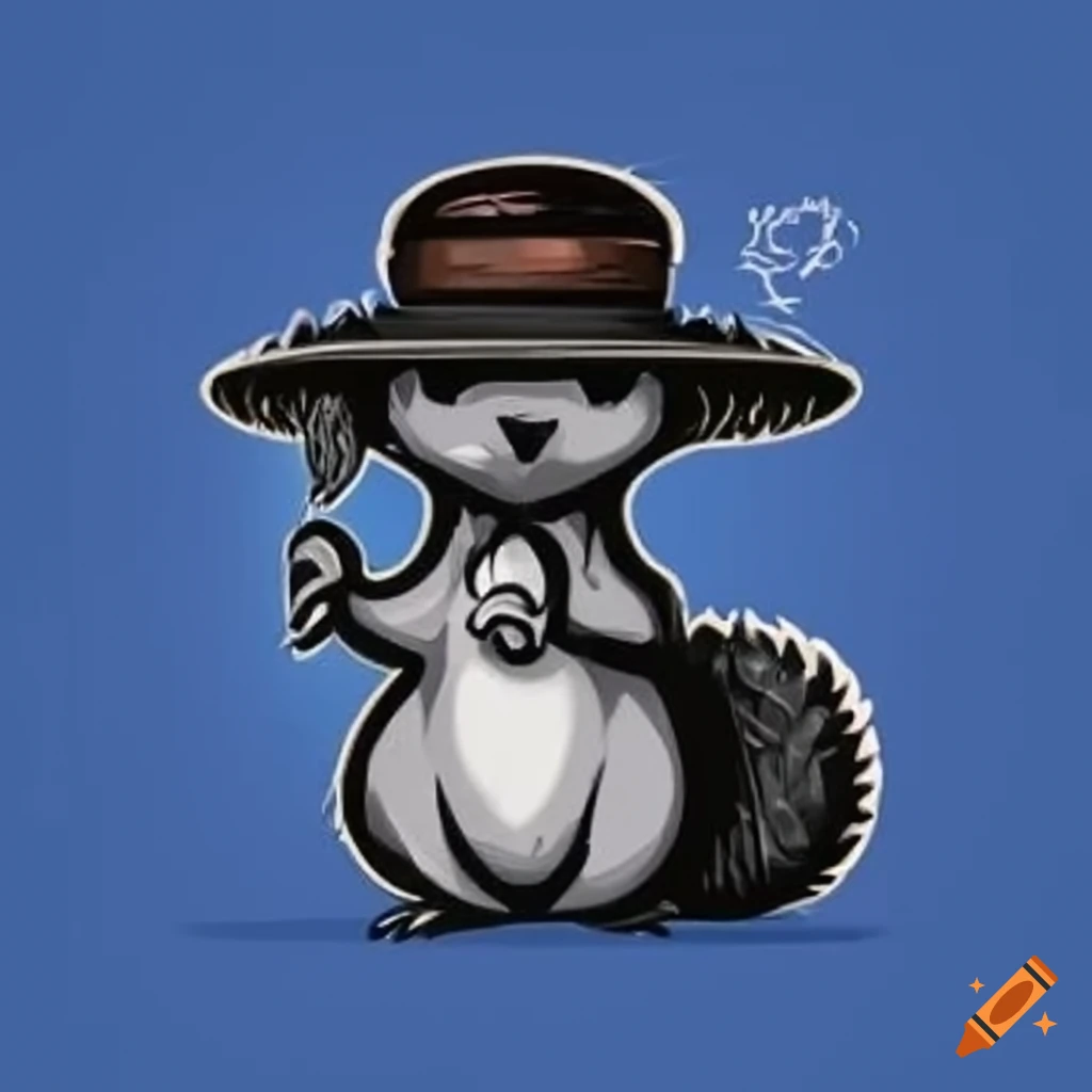 logo of a squirrel wearing a garden hat