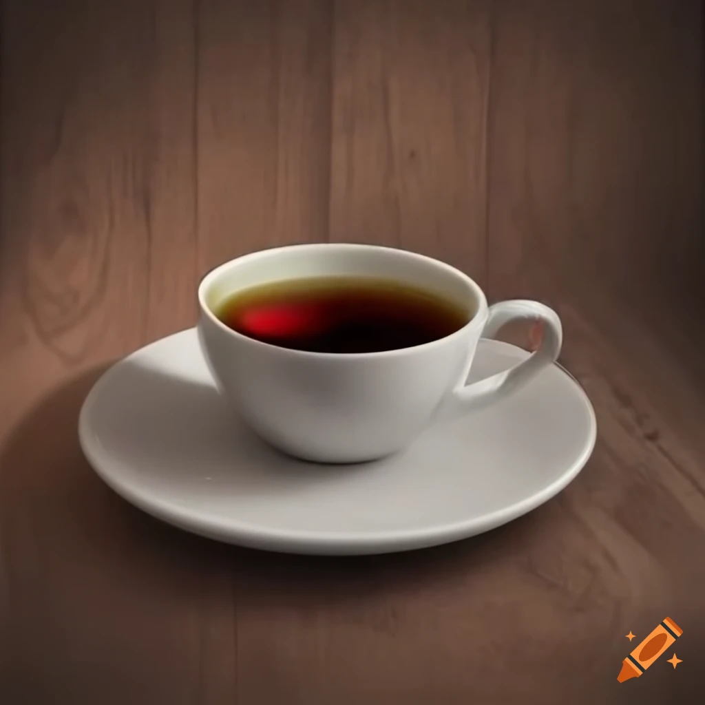 Hot cup of freshly brewed tea on Craiyon