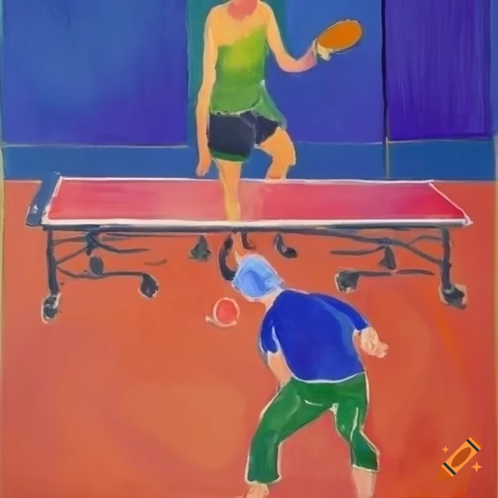artistic representation of table tennis