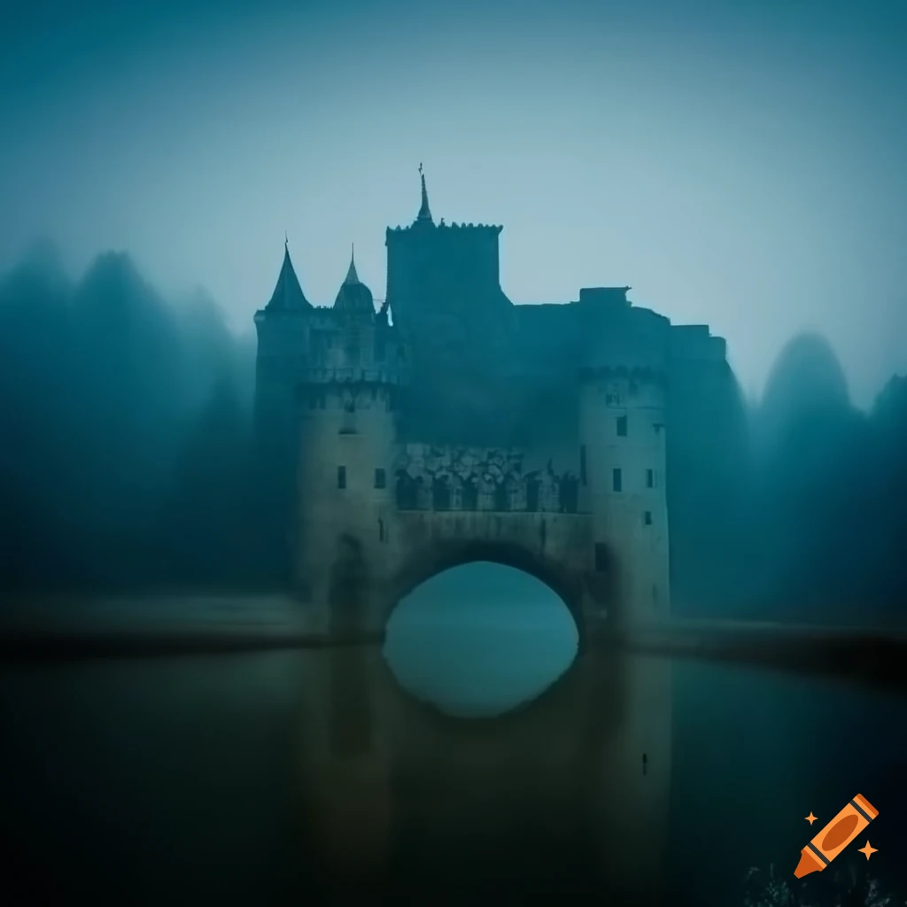 Foggy Castle In France With A Bridge On Craiyon