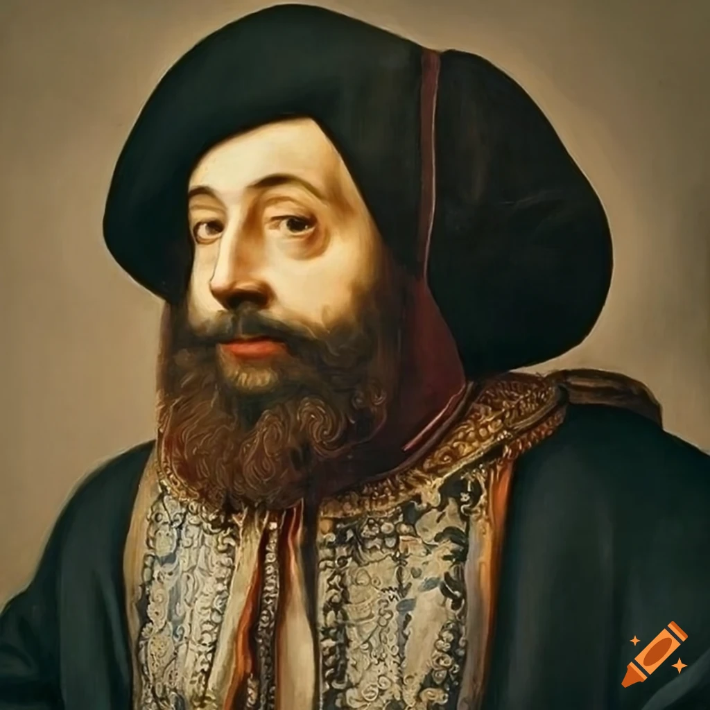 Portrait of a muslim ruler in european clothes with austrian flag on Craiyon