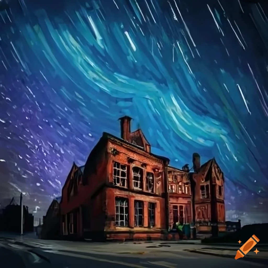 Gateshead Yeshiva under a starry night