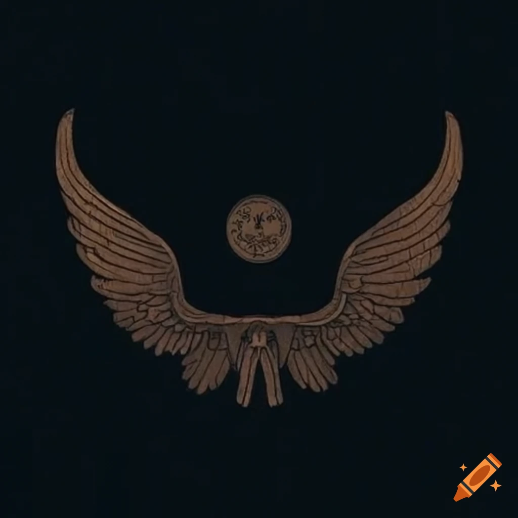 dark academia flag with angel motif