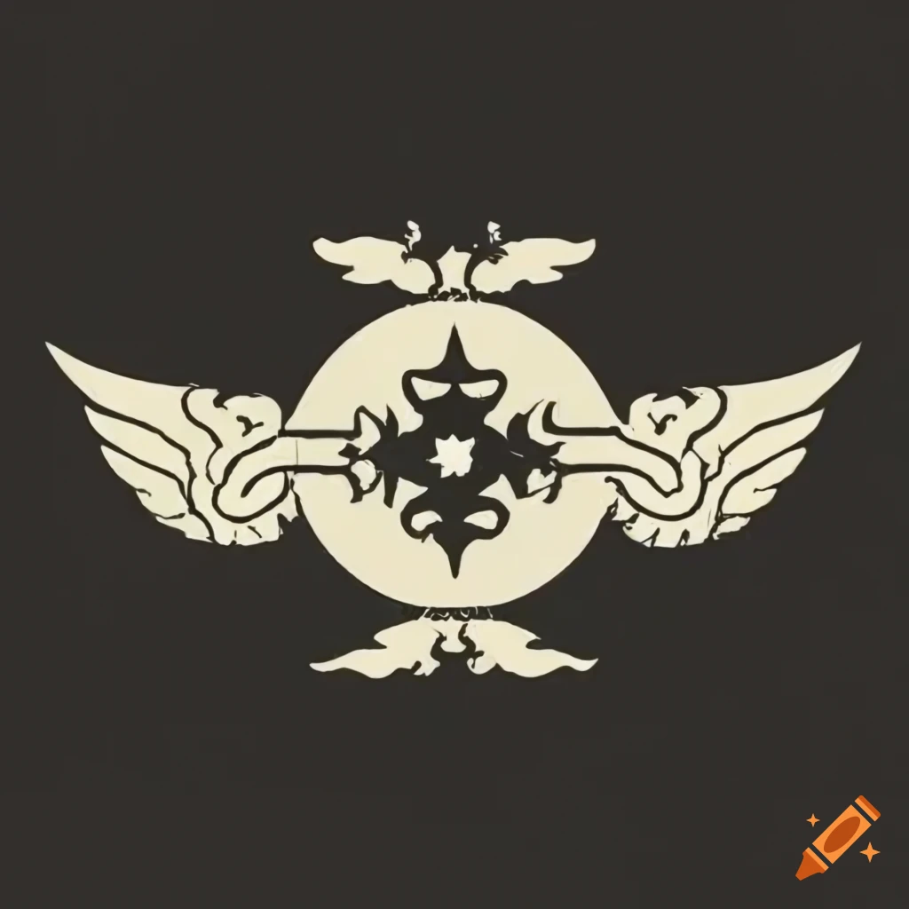detailed flag image with esoteric and dark academia elements