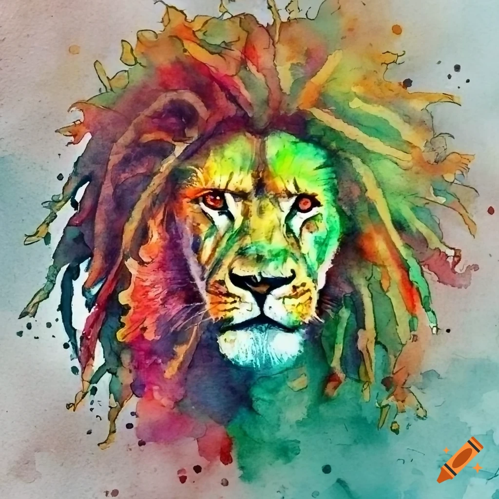 Lion of judah - rastafarian reggae symbol Vector Image