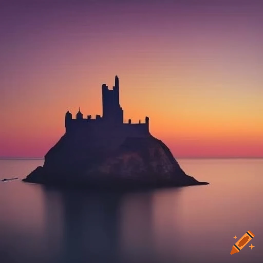 sunset-view-of-a-castle-on-a-cliff-overlooking-the-beach-on-craiyon