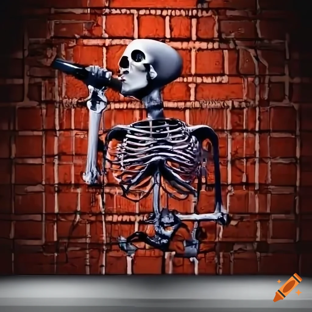 skeleton singing karaoke on stage
