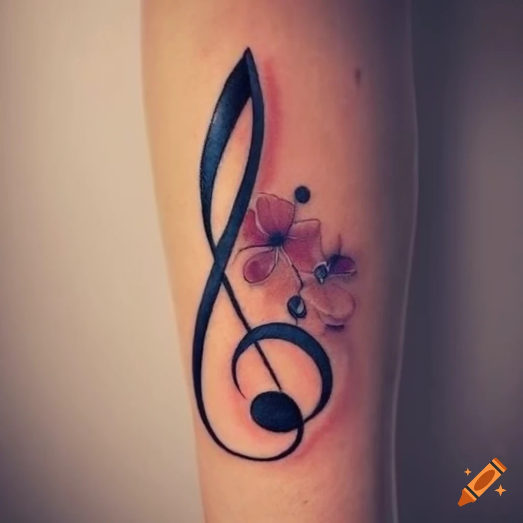 Amazon.com : 5 PCS Herbal Juice Music Note Tattoo Sticker Beating Music Note  Finger Clavicle Ear Small Tattoo : Beauty & Personal Care