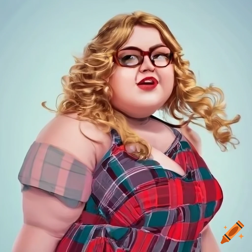 Stylish Girl In A Checkered Dress And Glasses stylish-girl-in-a-checkered-dress-and-glasses