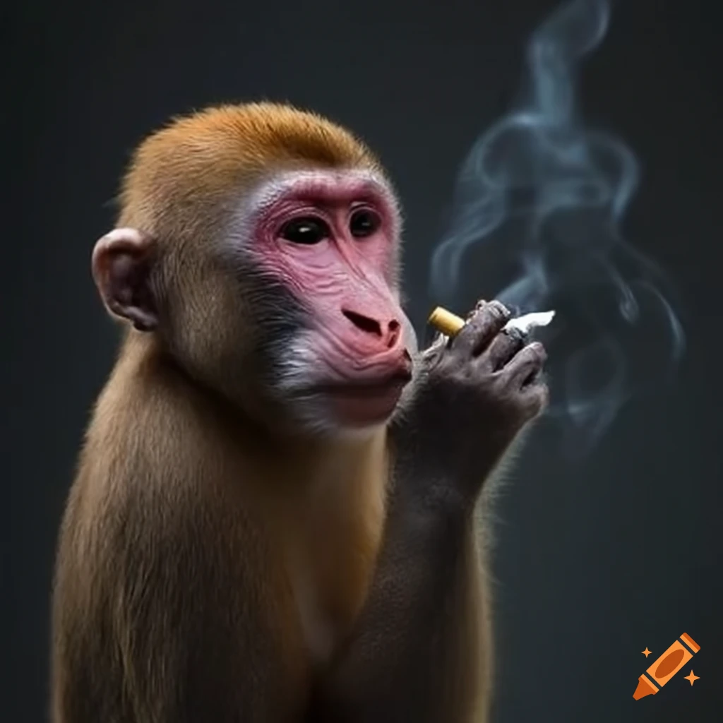funny monkeys smoking weed
