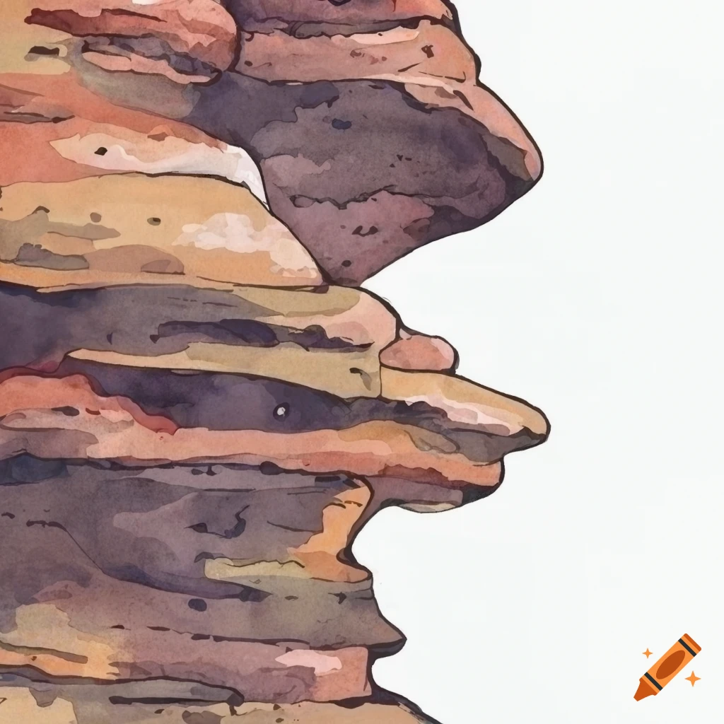 hand-drawn watercolor illustration of a rock band