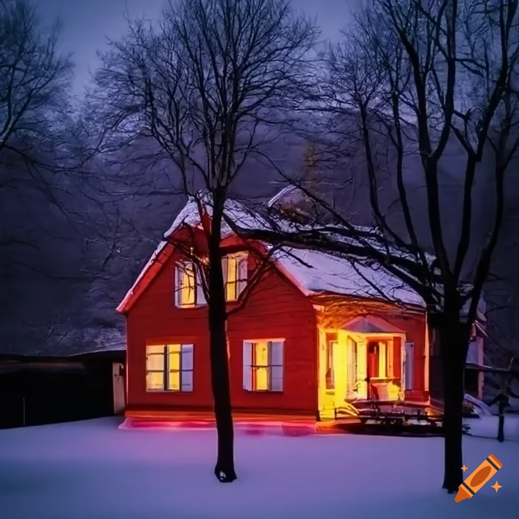 warm-and-cozy-winter-house-with-colorful-lights-on-craiyon