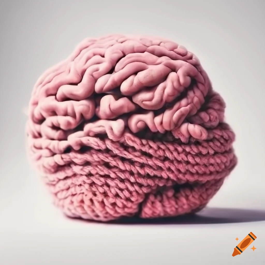 Wool knitted brains