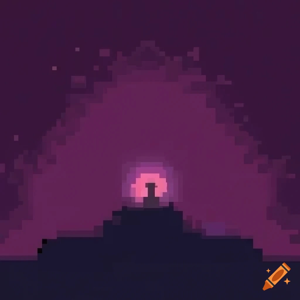 Minimalistic Pixel Art Background For A Game