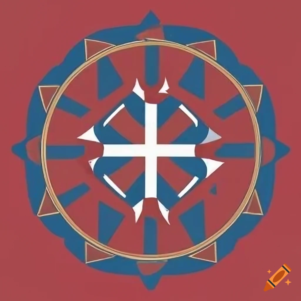 Vector art of yugoslav flag with kolovrat symbol on Craiyon