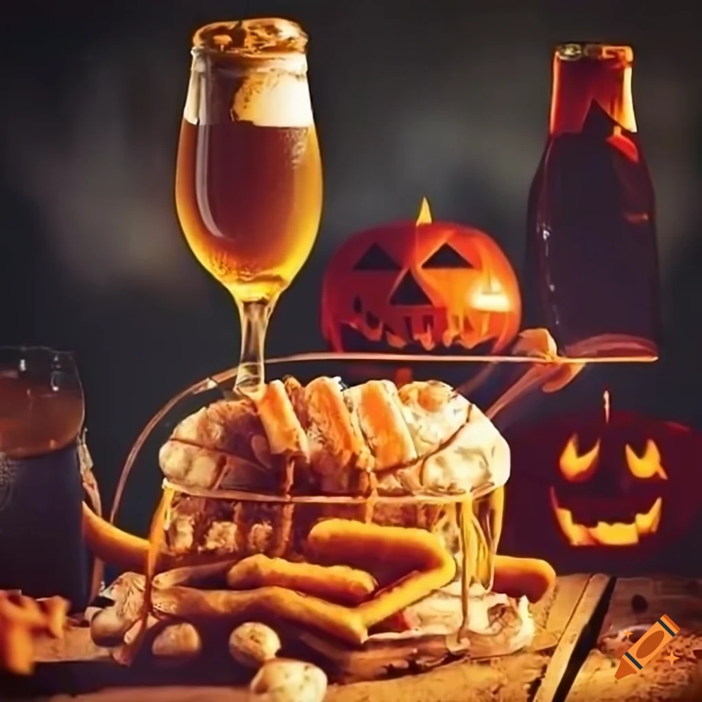 party-banner-with-deep-fried-foods-and-beer-on-craiyon