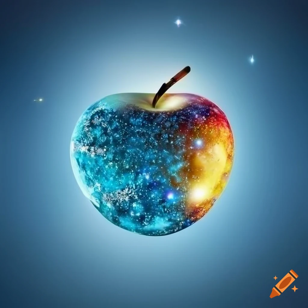 crystal apple representing the universe