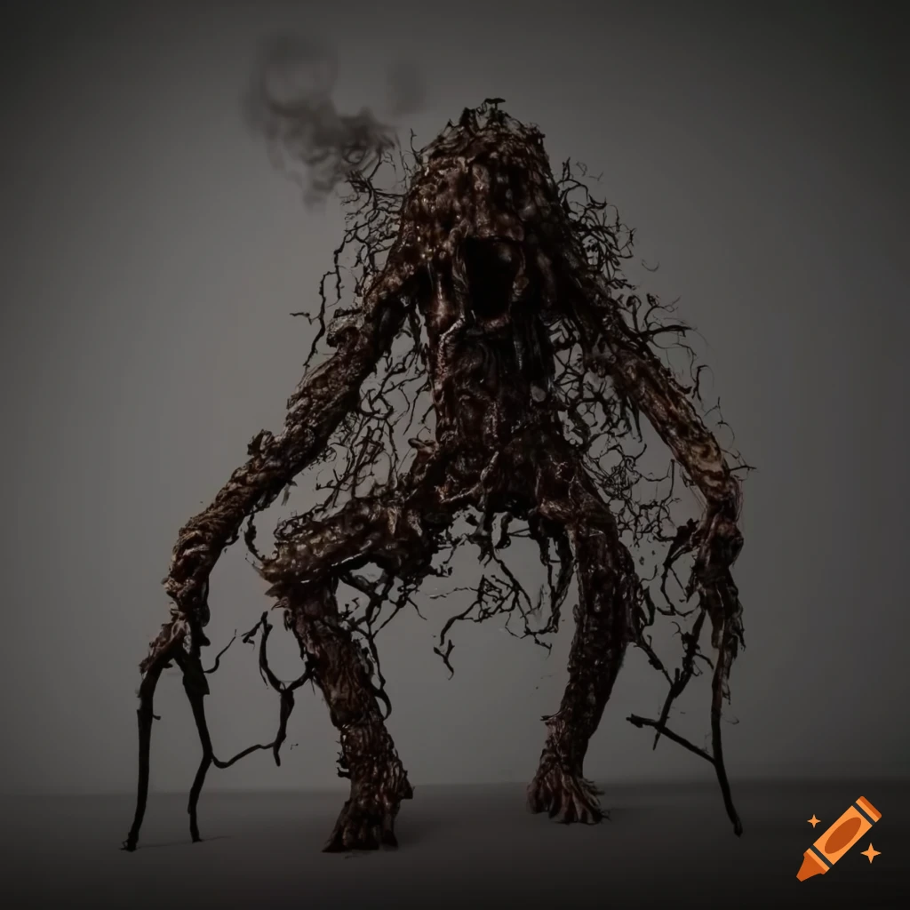 Necromorph in tattered clothing on Craiyon