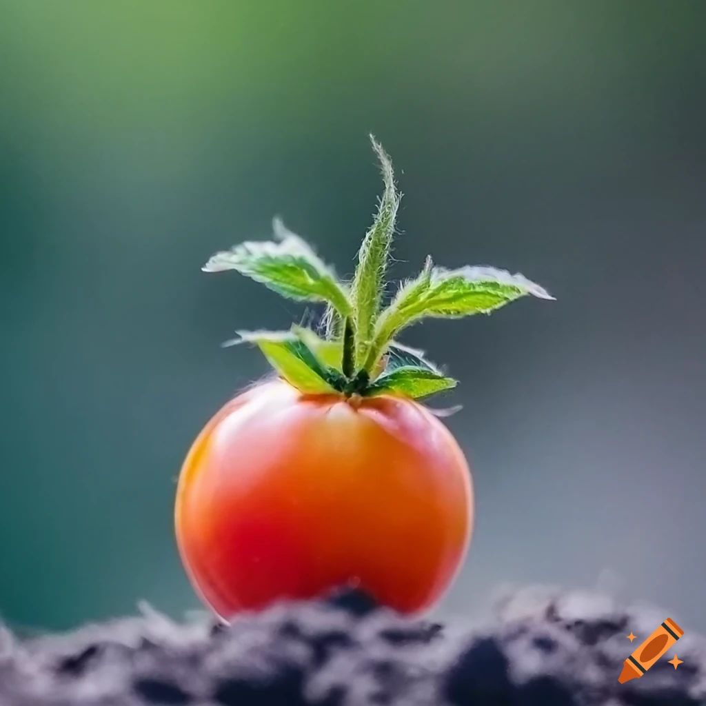 mini tomato plant with ripe red tomatoes