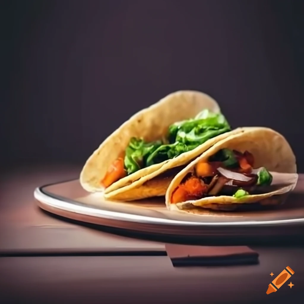 delicious soft tacos on a table