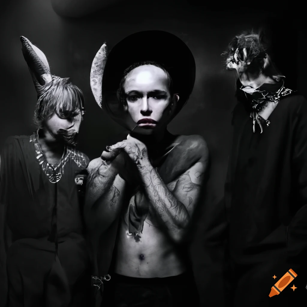 Official single cover for the hard techno band dead rabbits