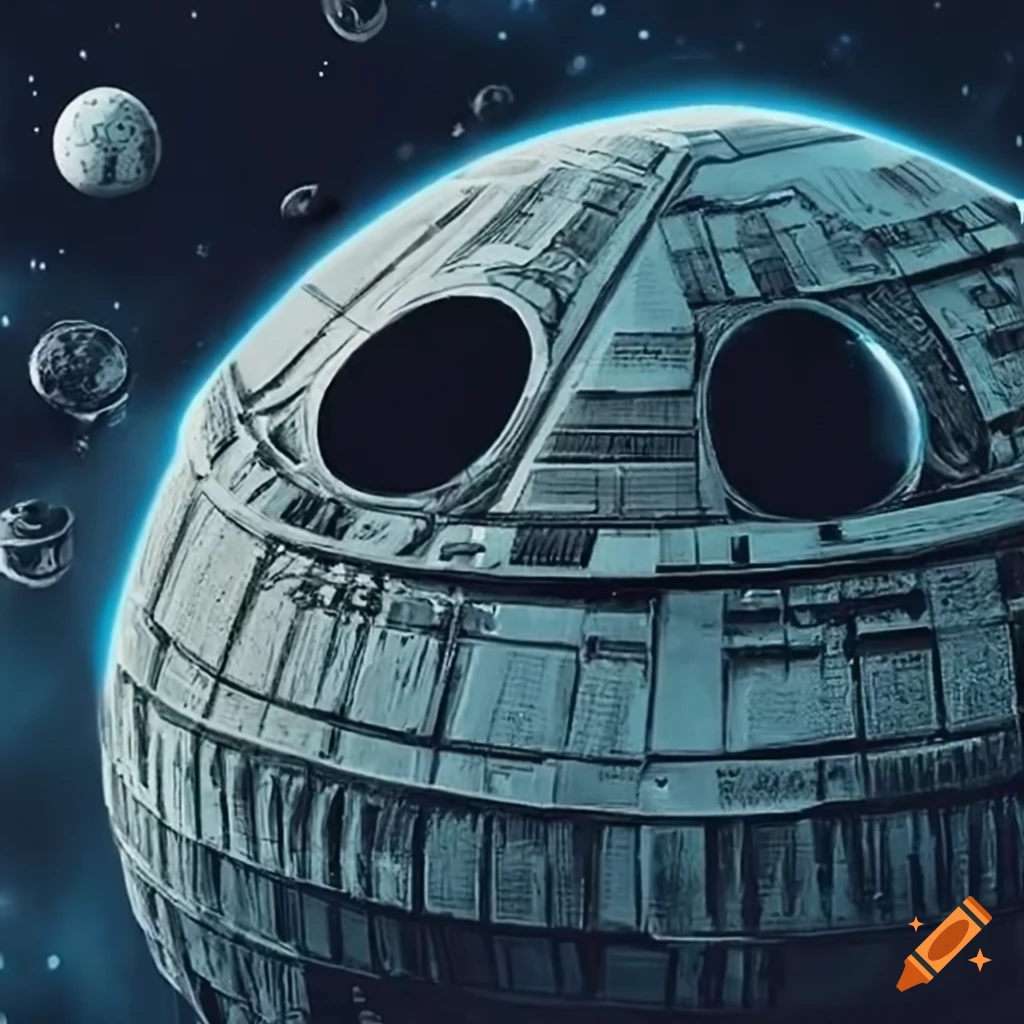 The death star from star wars 4k ultra realistic on Craiyon