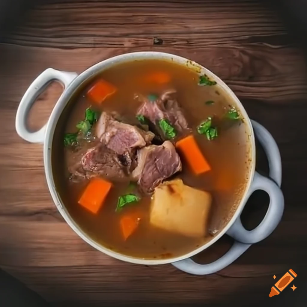 Delicious beef rib soup on Craiyon