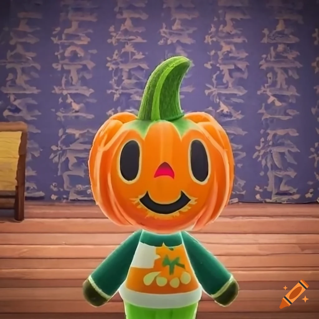 Pumpkin character in animal crossing